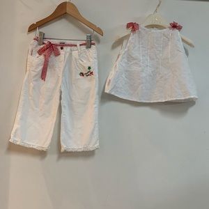 Moschino White and Red Kids Matching Set